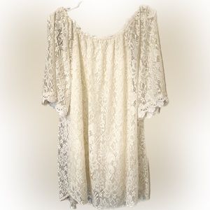 Altar’d state on/off shoulder lace dress